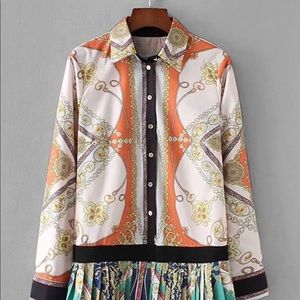 Pleated shirt dress NEW